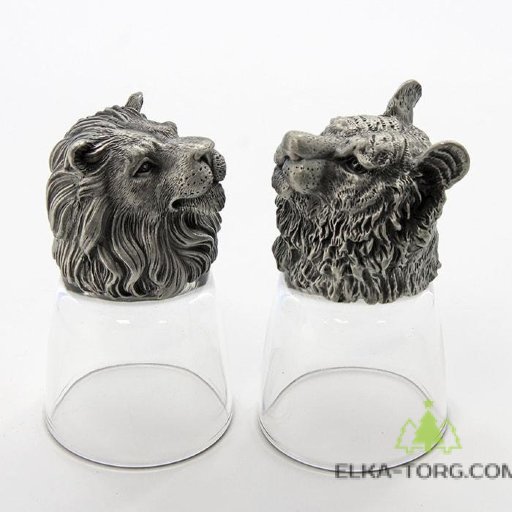 R-94704 Набор из 2 стопок-перевертышей Лев и Тигр