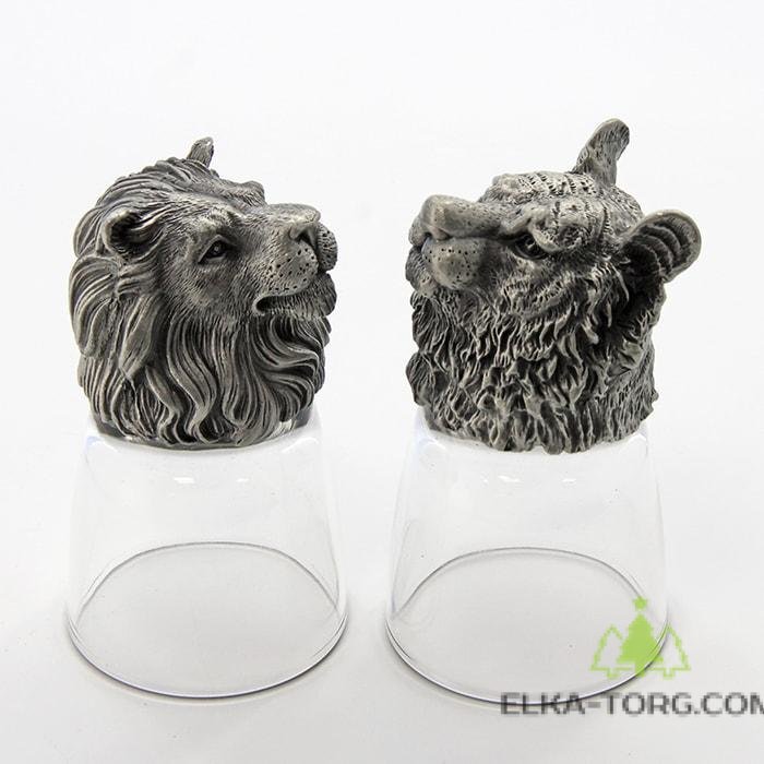 R-94704 Набор из 2 стопок-перевертышей Лев и Тигр